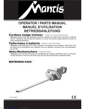 Mantis BHTRIM40-5425 Series Operator's & Parts Manual