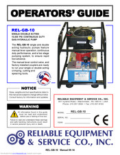 Reliable Equipment REL-GB-10 Operator's Manual