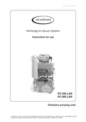 Vacuubrand PC 500 LAN Instructions For Use Manual