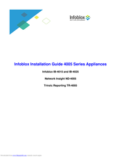 Infoblox IB-4025 Installation Manual