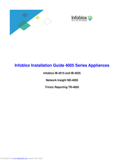 Infoblox ND-4005 Installation Manual