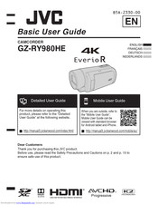 JVC GZ-RY980HE Basic User's Manual
