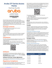 Aruba AP-277 Startup Manual