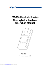 Pyxis EM-400 Operating Manual