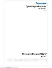 Panasonic EBL512 Operating Instructions Manual