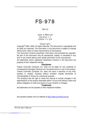 Commell FS-978 User Manual