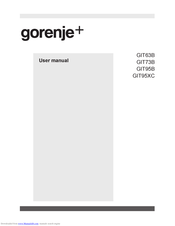 Gorenje Plus GIT63B User Manual