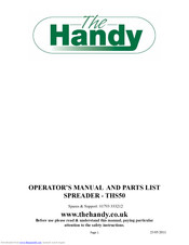 The Handy THS50 Operator's Manual And Parts List