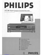 Philips DCC 380 Lnstructions For Use
