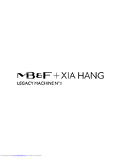 MB&F Xia Hang Legacy Machine ?1 Operating Instructions Manual