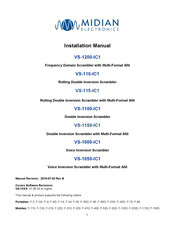 Midian VS-1200-IC1 Installation Manuals