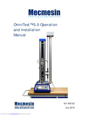 Mecmesin OmniTest-5.0 Operation And Installation Manual