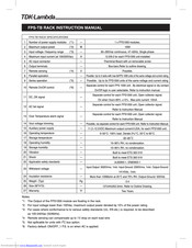 TDK-Lambda FPS-TB Instruction Manual