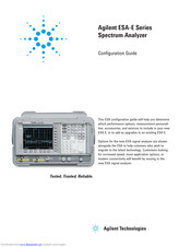 Agilent Technologies E4407B-STD Configuration Manual