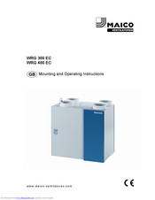 Maico WRG 400 EC Mounting And Operating Instructions