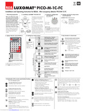 B.e.g. Luxomat PICO-M-1C-FC Installation And Operating Instruction