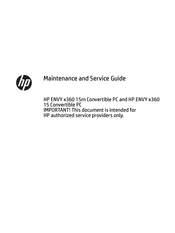 HP ENVY x360 15 Maintenance And Service Manual