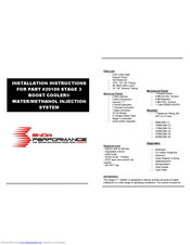 Snow Performance 20100 Installation Instructions Manual