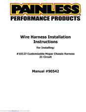 Painless Performance Products 90542 Installation Instructions Manual