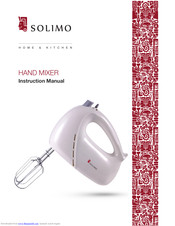 Solimo 200 Watt Hand Mixer Instruction Manual
