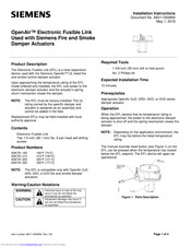 Siemens OpenAir ASK791.165 Installation Instructions