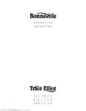 Trace Elliot Bonneville Operating Instructions Manual