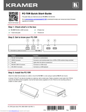 Kramer FC-70R Quick Start Manual