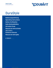Duravit DuraStyle Operating Instructions Manual