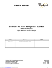 Whirlpool WRX-17TM Service Manual