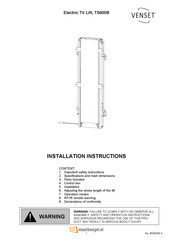 Venset TS600B Installation Instructions Manual