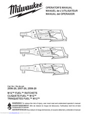 Milwaukee 2557-20 Operator's Manual