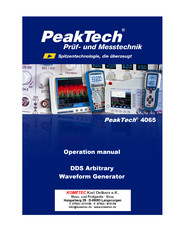 PeakTech 4065 Operation Manual