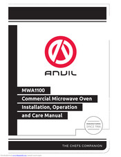 Anvil MWA1100 Installation, Operation And Care Manual