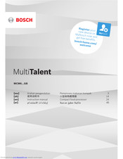 Bosch MultiTalent MCM6...GB Series Instruction Manual