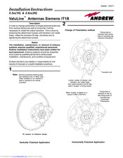Andrew ValuLine VHLP2-10-IT1B Installation Instructions