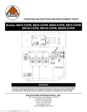 AIR SYSTEMS BB15-CO Operating Instructions And Replacement Parts List Manual