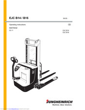 Jungheinrich EJC B14 Operating Instructions Manual