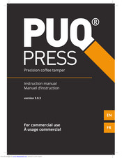 Barista Technology Puqpress 1-000-12 Series Instruction Manual