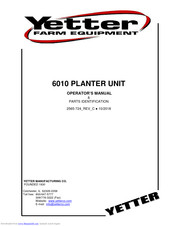 Yetter 6010 Planter Unit Operator's Manual
