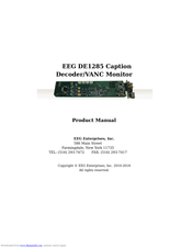 EEG DE1285 Product Manual