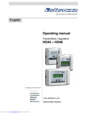 Delta OHM HD45 BDS Operating Manual