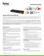 Raritan PX3-iX7 Quick Setup Manual