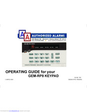 Authorized Alarms GEM-RP8 Operating Manual