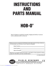 Bug-O Systems HOB-O Instructions And Parts Manual