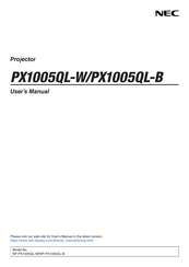 NEC NP-PX1005QL-B User Manual