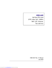 Aaeon HSB-440I Manual
