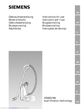 Siemens VS08G188 Instructions For Use Manual