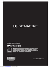 LG SIGNATURE WD1610NSW Owner's Manual