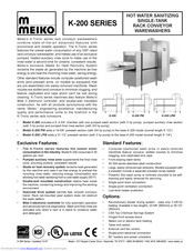 Meiko K-200 Manual