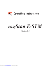 nanoSurf easyScan E-STM Operating Instructions Manual